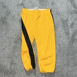 Boys kids NFL Franklin Pittsburgh Steelers Gold/Black stripe football Pants M